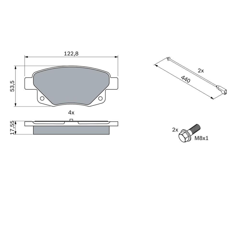 Set placute frana disc BOSCH 0 986 494 171
