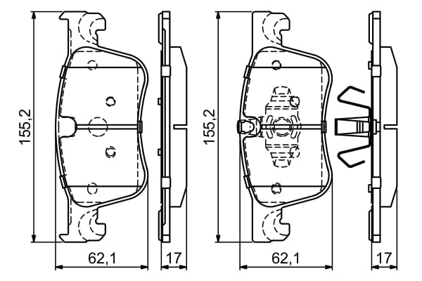 Set placute frana disc BOSCH 0 986 494 695