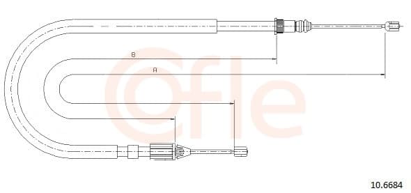 Cablu, frana de parcare COFLE 10.6684