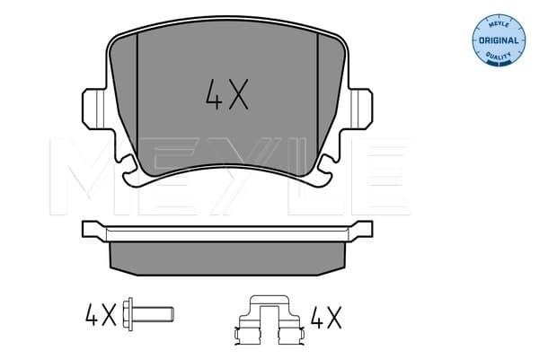 Set placute frana disc MEYLE 025 239 1417
