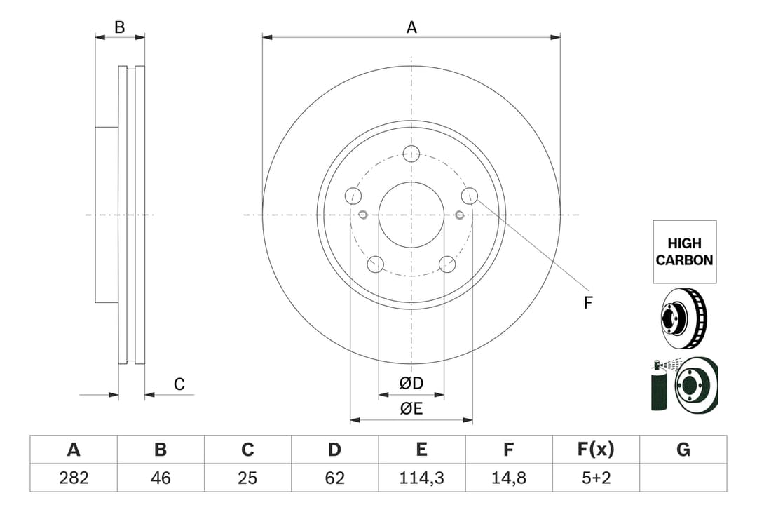 Disc frana BOSCH 0 986 479 F92