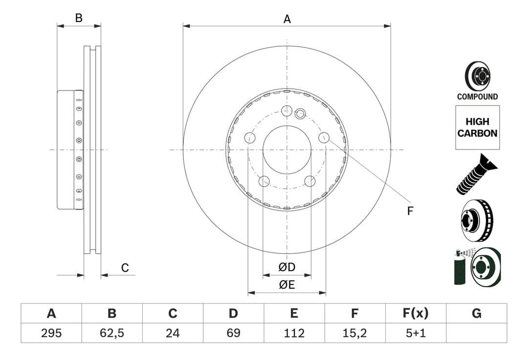 Disc frana BOSCH 0 986 479 H45