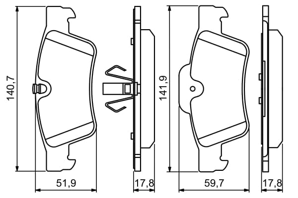 Set placute frana disc BOSCH 0 986 494 256