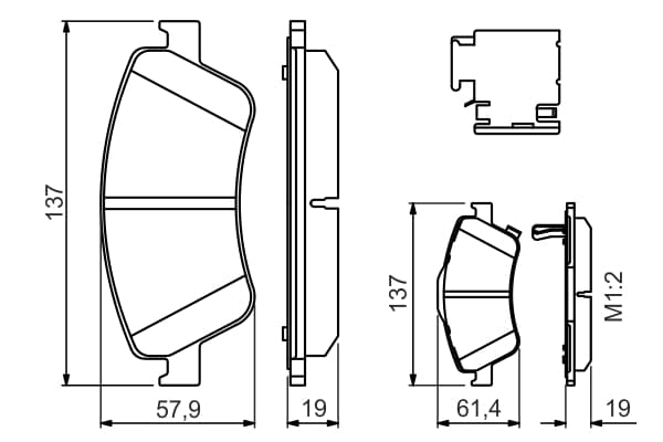 Set placute frana disc BOSCH 0 986 494 638
