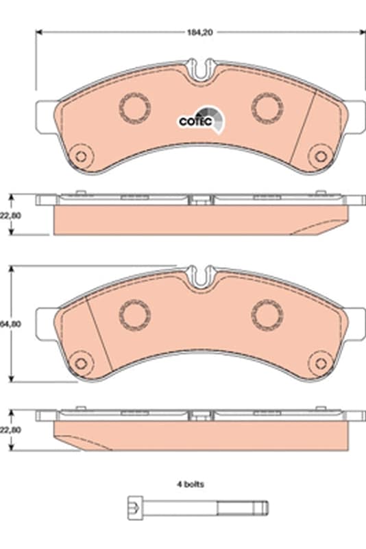 Set placute frana disc TRW GDB1780