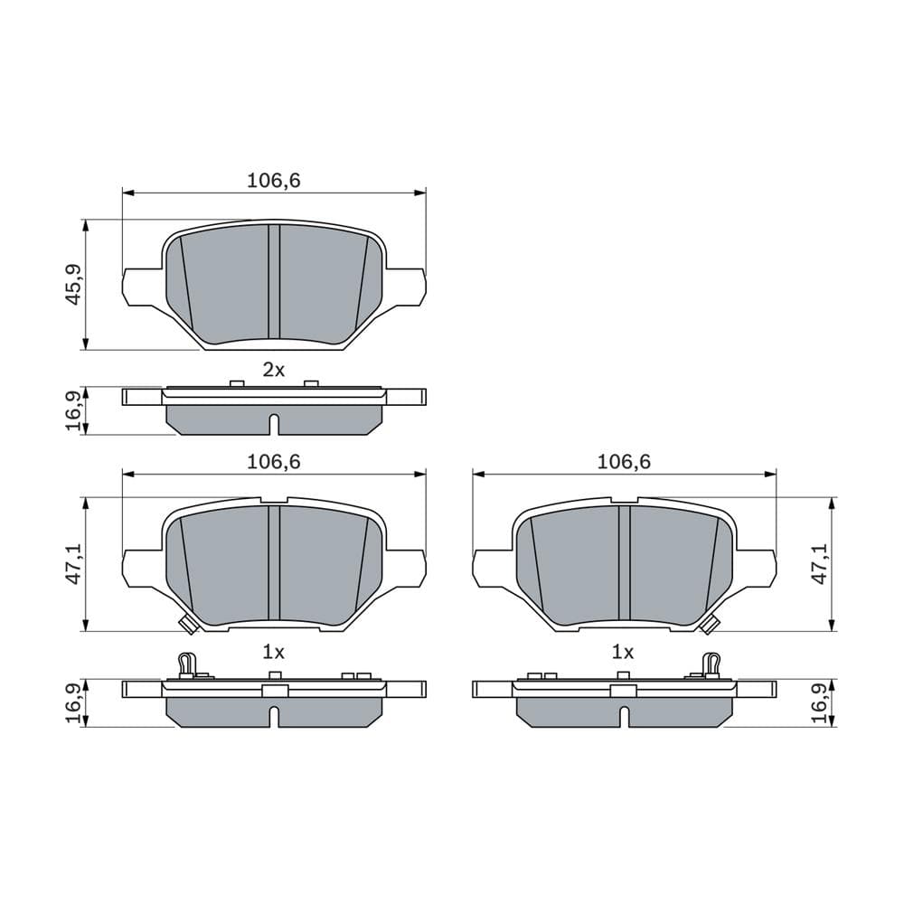 Set placute frana disc BOSCH 0 986 424 895