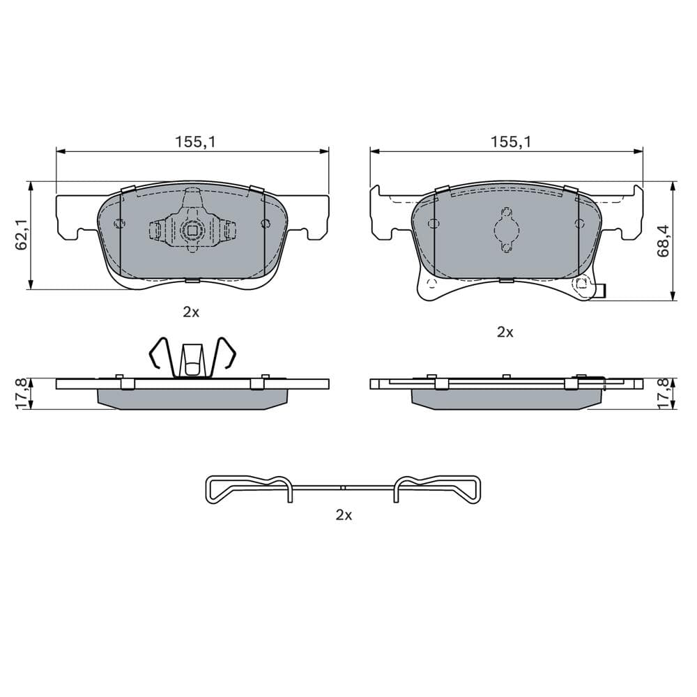 Set placute frana disc BOSCH 0 986 494 823