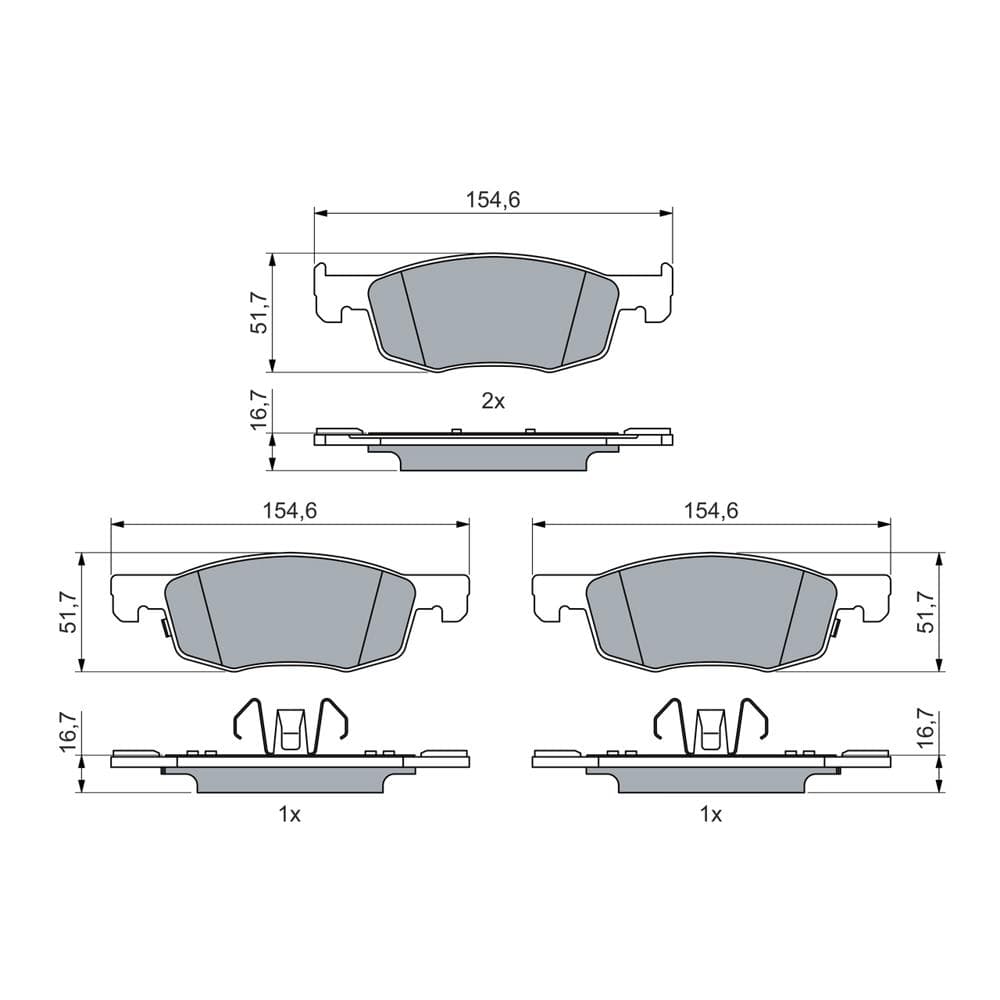 Set placute frana disc BOSCH 0 986 460 018