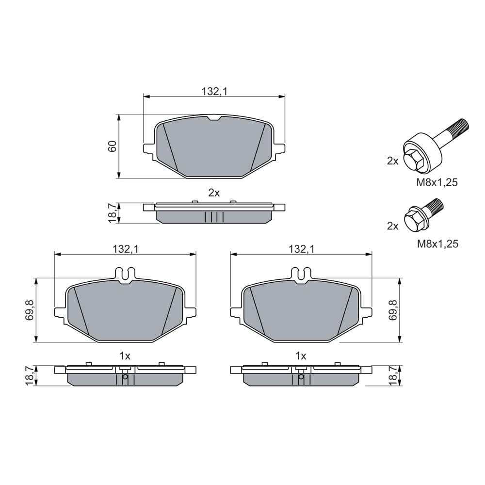 Set placute frana disc BOSCH 0 986 460 023