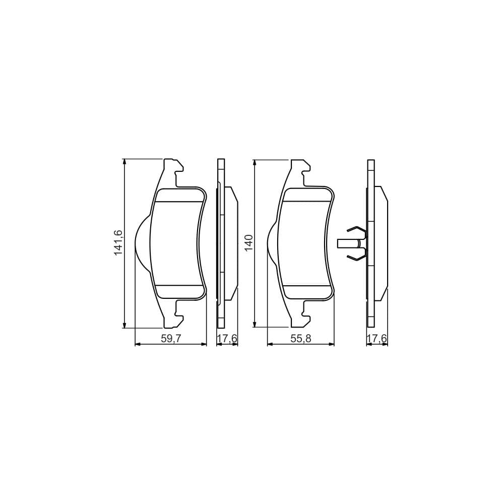 Set placute frana disc BOSCH 0 986 424 665