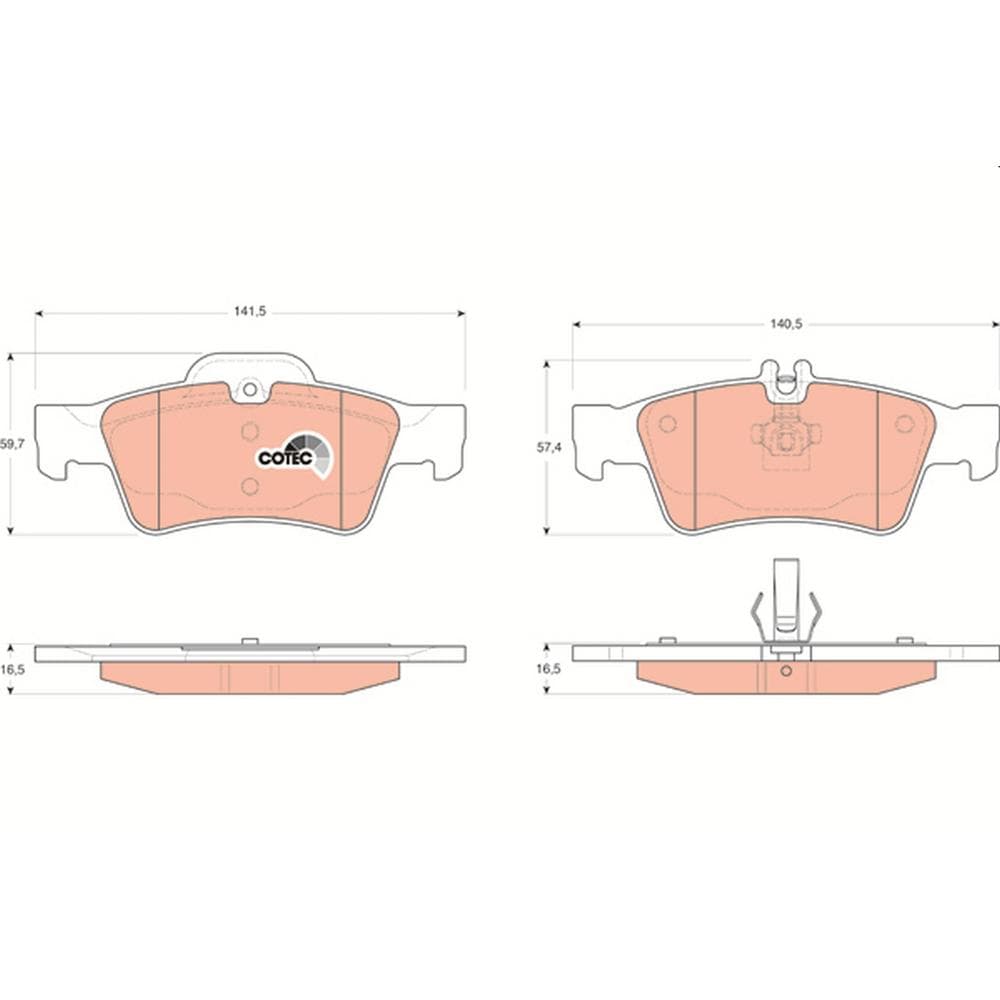 Set placute frana disc TRW GDB1546