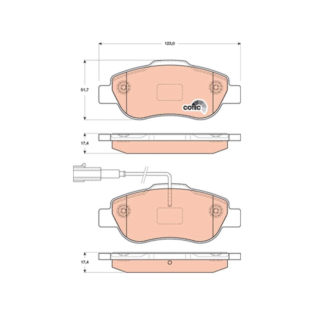 Set placute frana disc TRW GDB1746