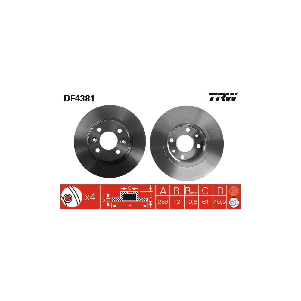 Disc frana TRW DF4381