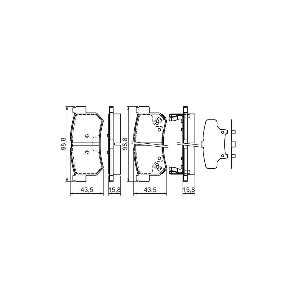Set placute frana disc BOSCH 0 986 494 237