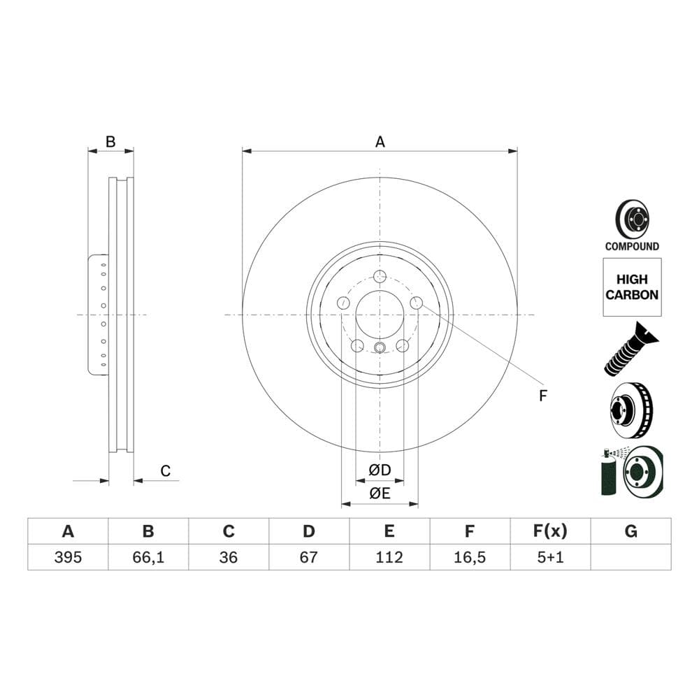 Disc frana BOSCH 0 986 479 H12