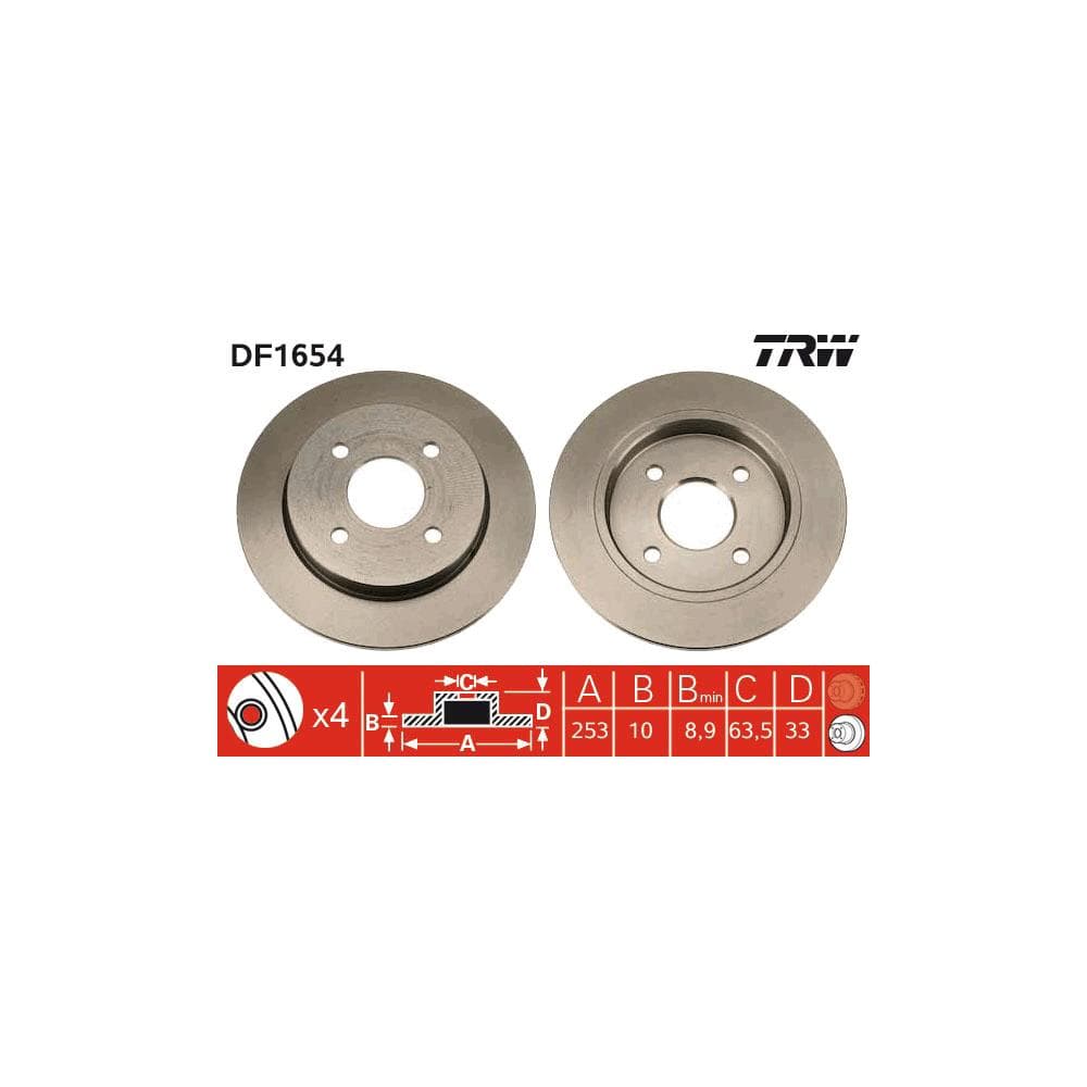 Disc frana TRW DF1654