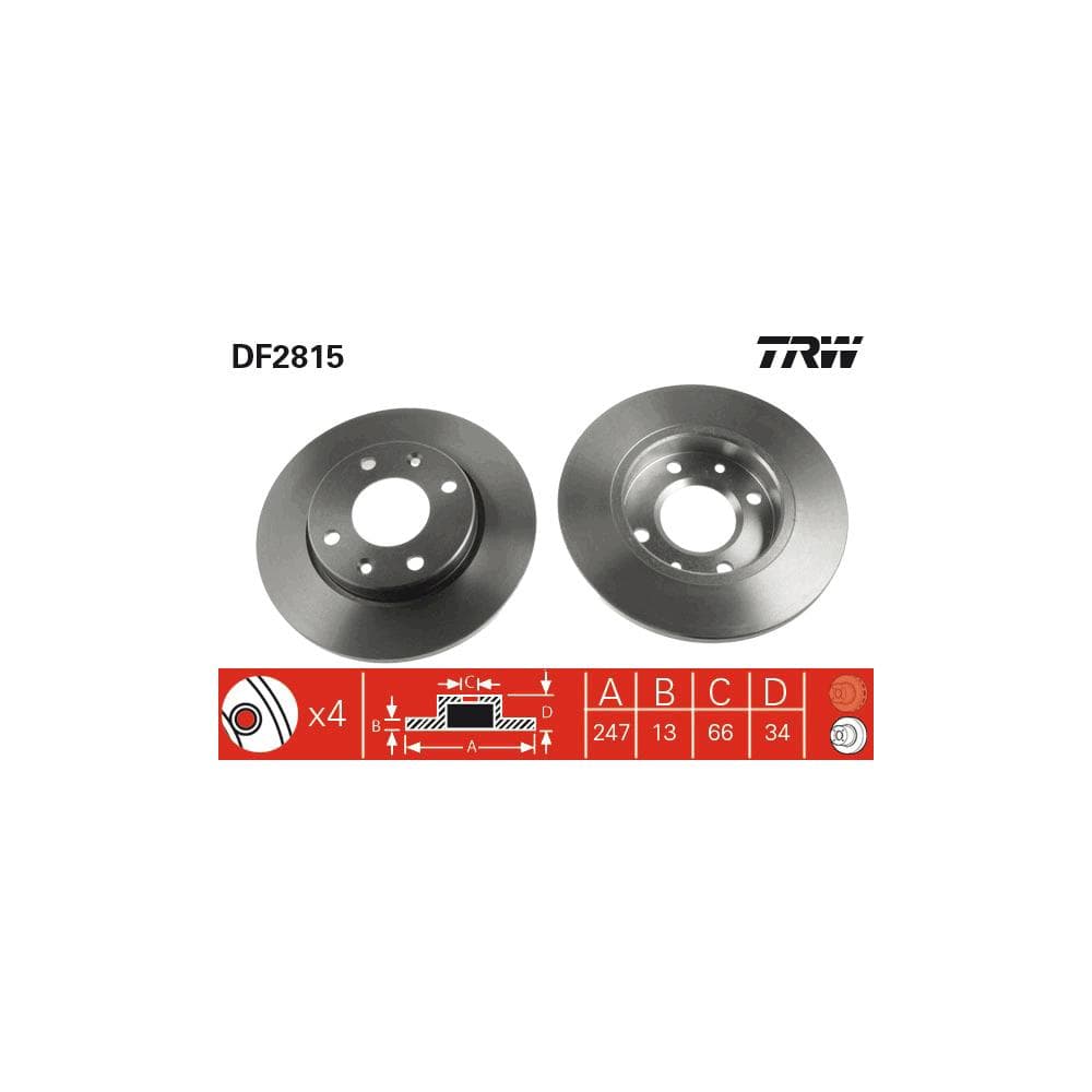 Disc frana TRW DF2815
