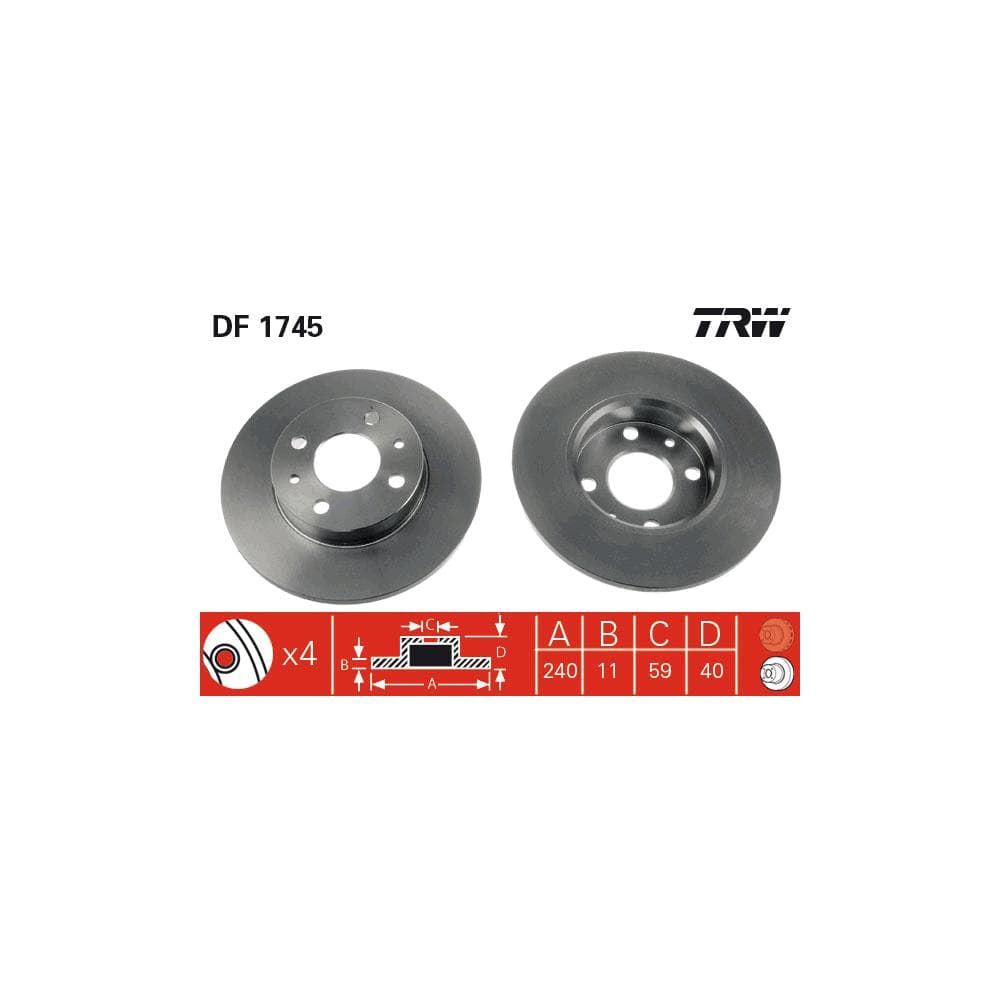 Disc frana TRW DF1745