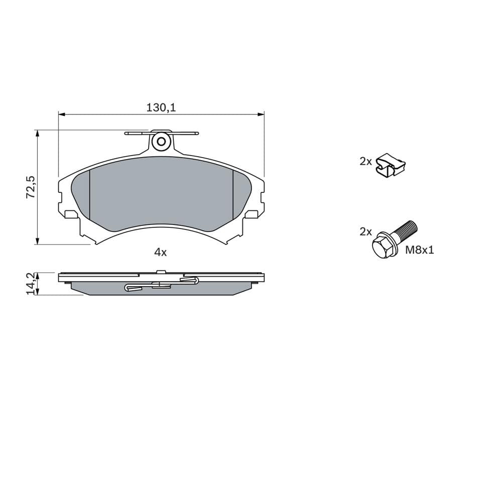 Set placute frana disc BOSCH 0 986 424 371