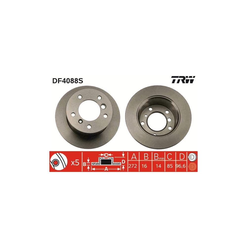 Disc frana TRW DF4088S