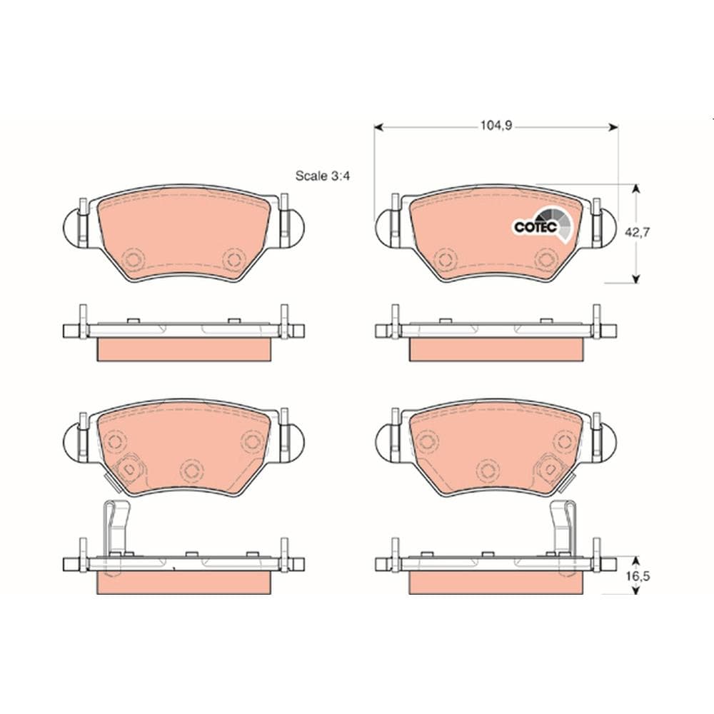 Set placute frana disc TRW GDB1471