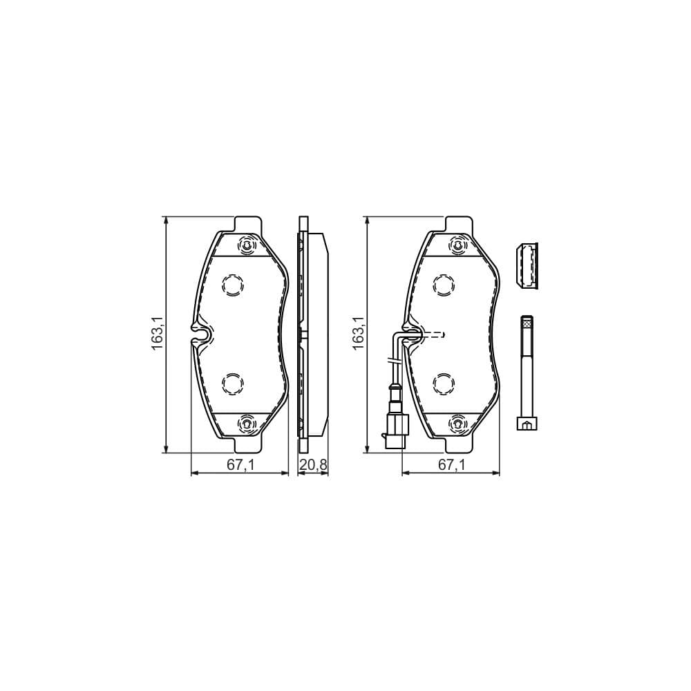 Set placute frana disc BOSCH 0 986 494 334