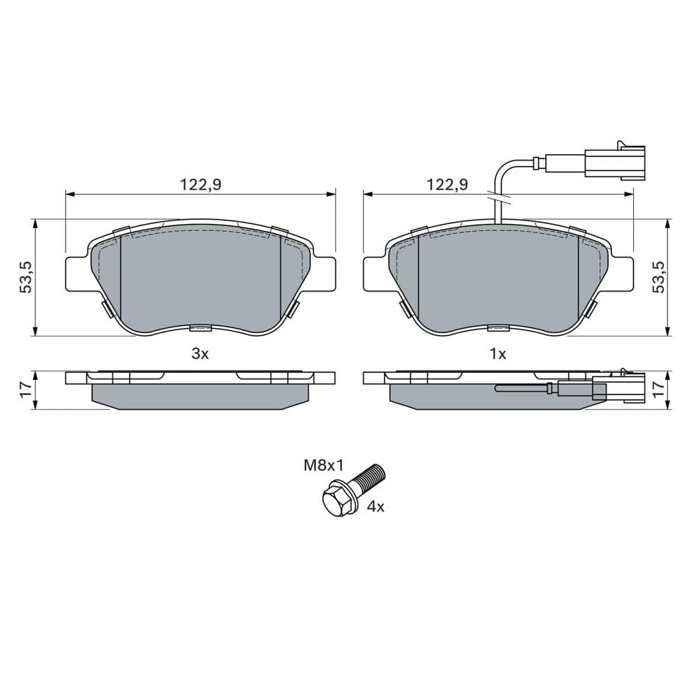 Set placute frana disc BOSCH 0 986 424 597