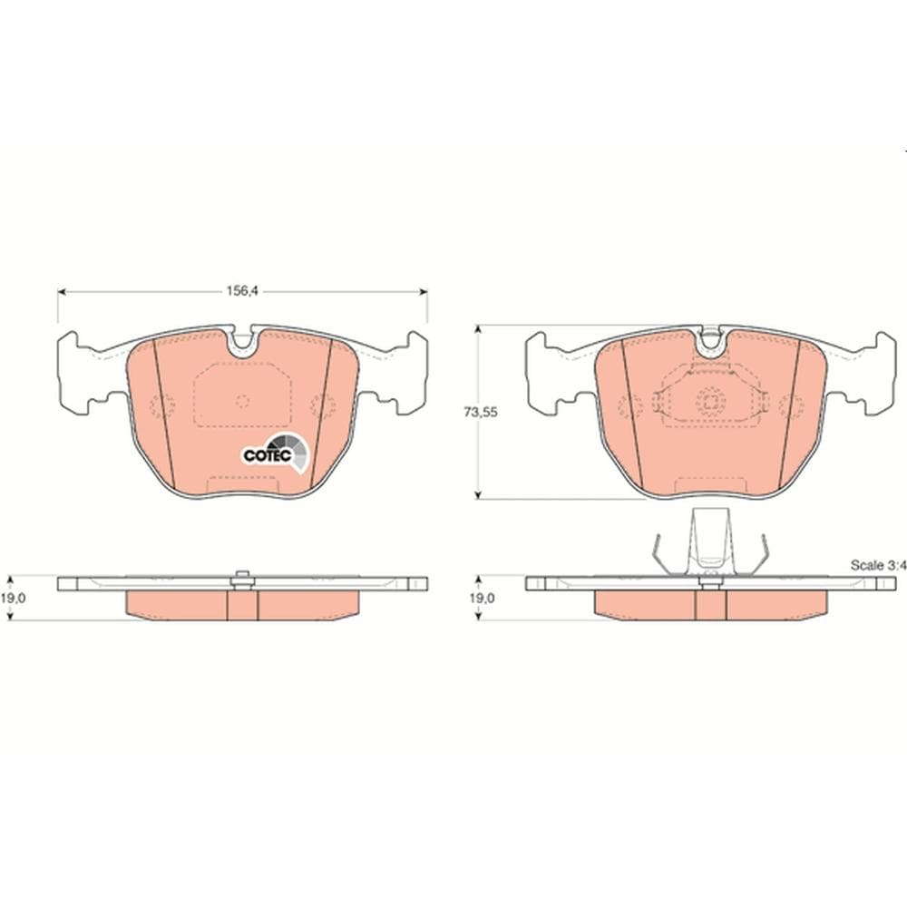 Set placute frana disc TRW GDB1261