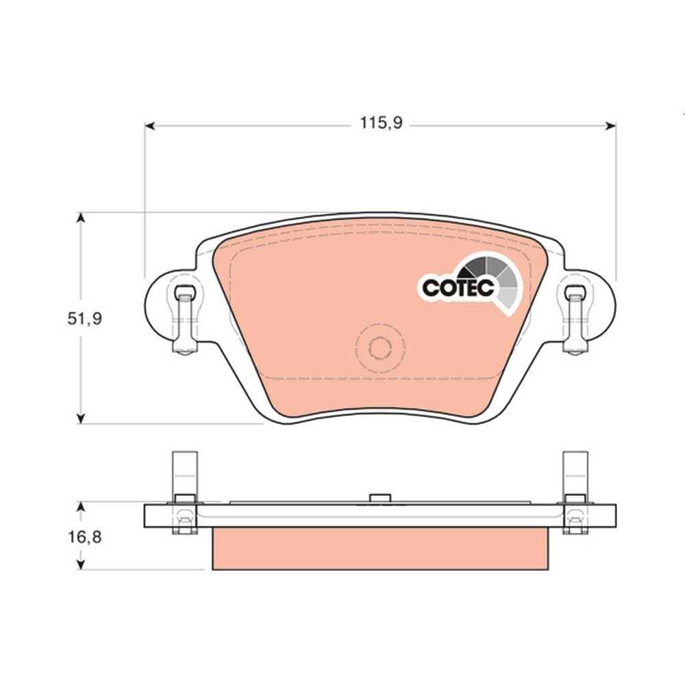 Set placute frana disc TRW GDB1525