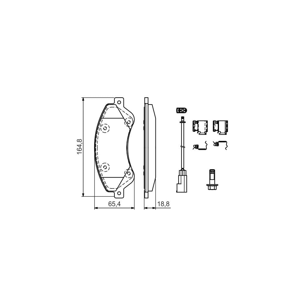 Set placute frana disc BOSCH 0 986 494 613
