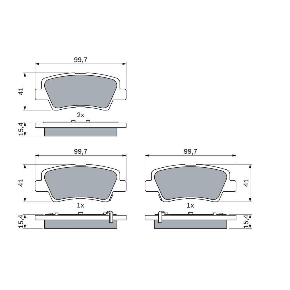 Set placute frana disc BOSCH 0 986 494 557