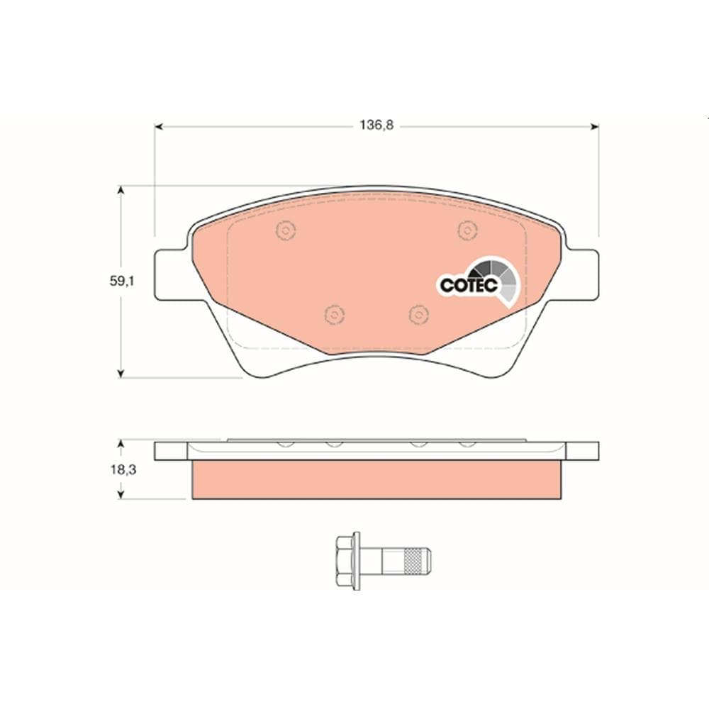 Set placute frana disc TRW GDB1597