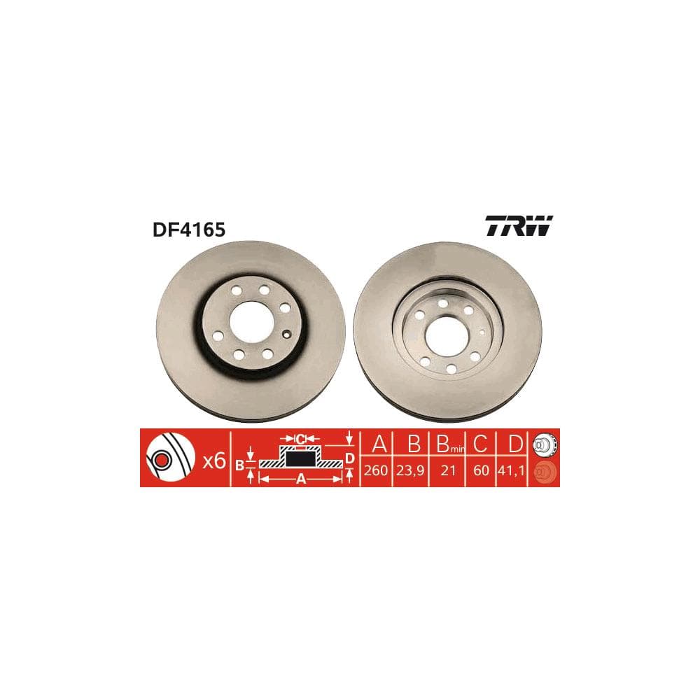 Disc frana TRW DF4165