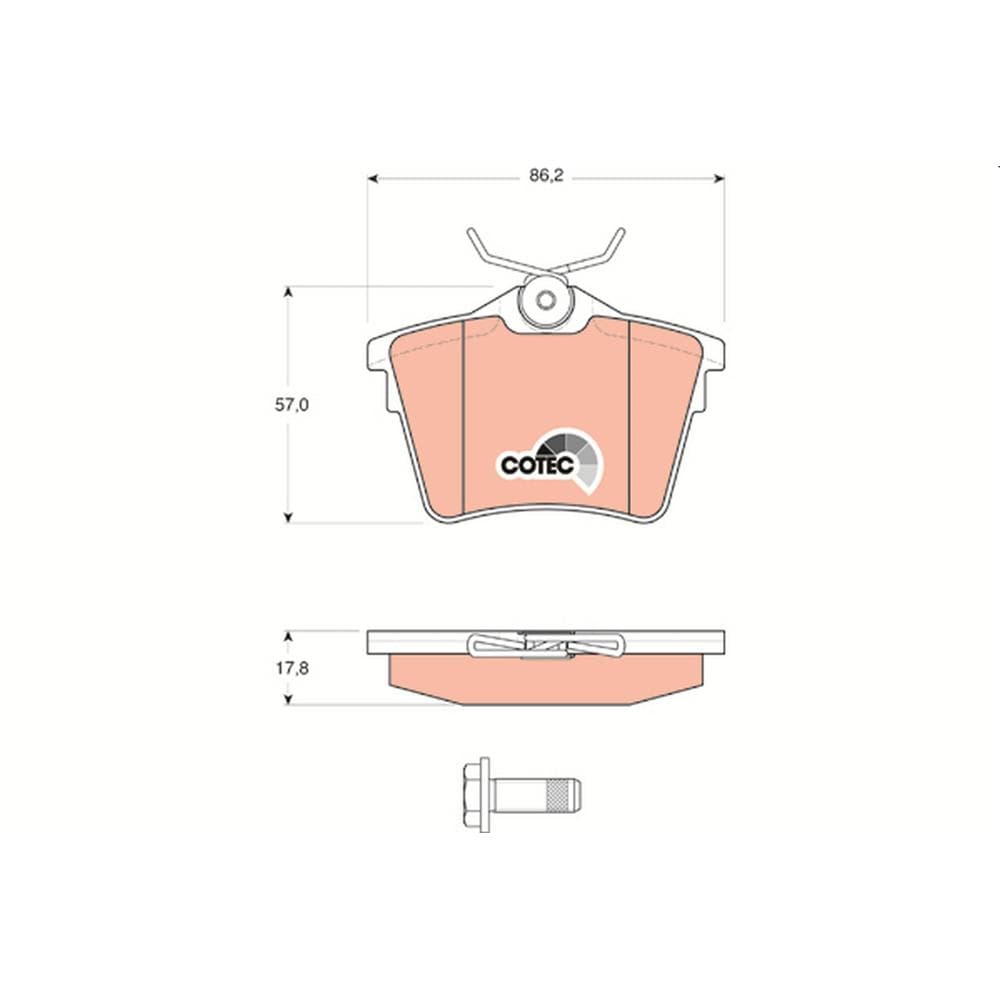Set placute frana disc TRW GDB1596