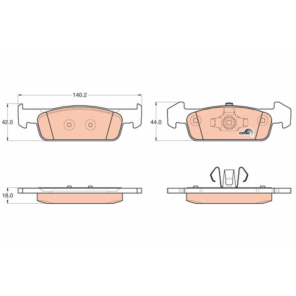 Set placute frana disc TRW GDB2018