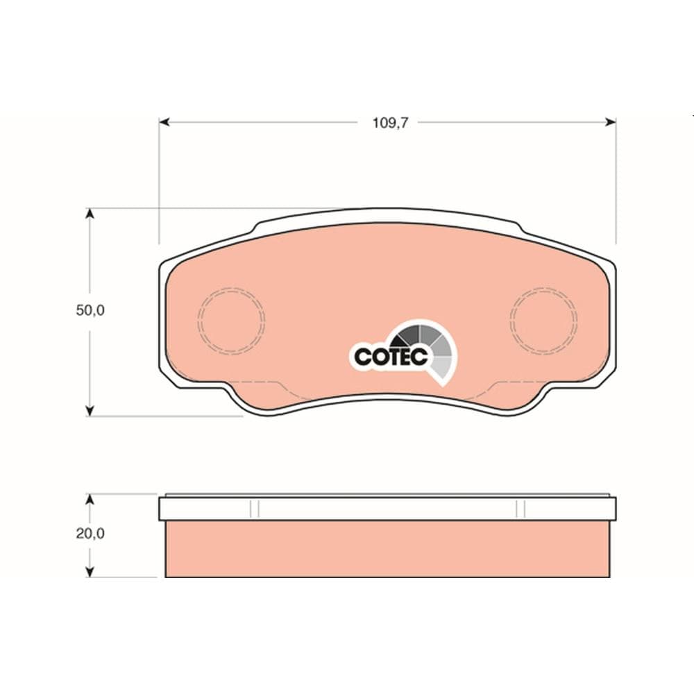 Set placute frana disc TRW GDB1521