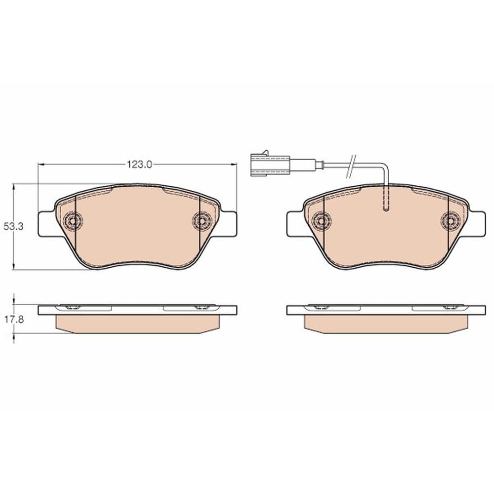 Set placute frana disc TRW GDB1654