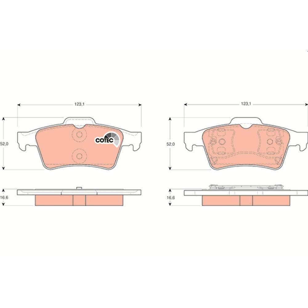 Set placute frana disc TRW GDB1469