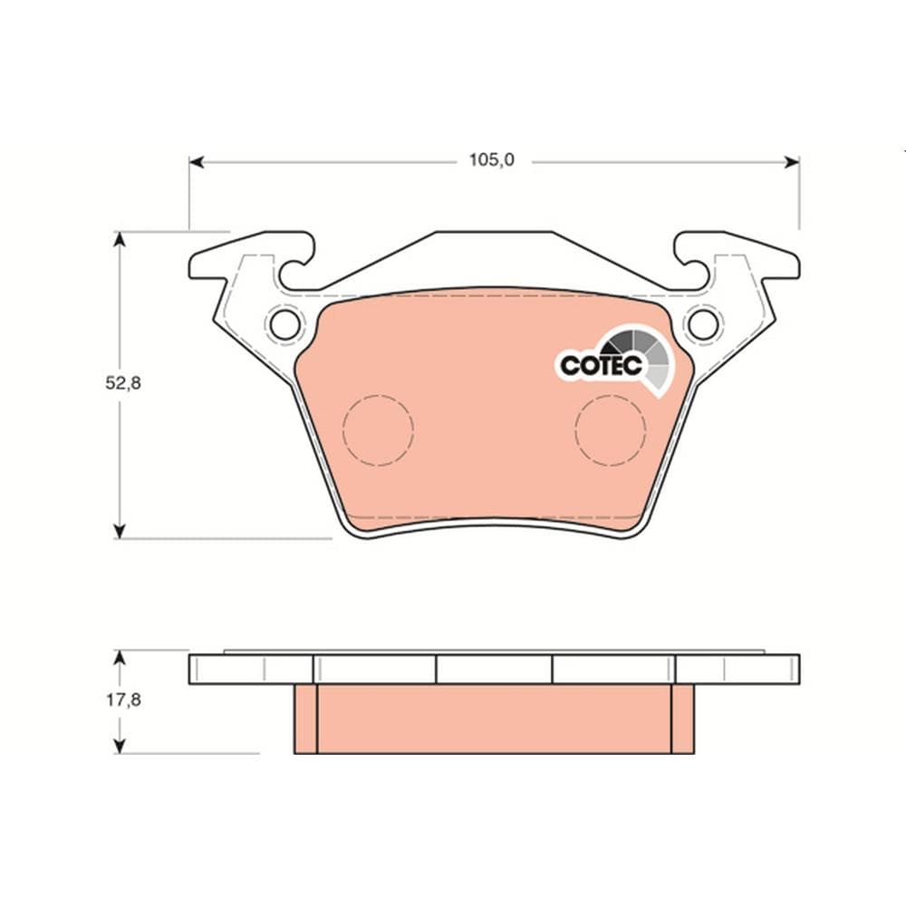 Set placute frana disc TRW GDB1408