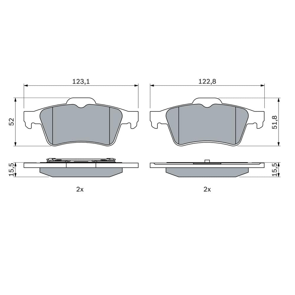 Set placute frana disc BOSCH 0 986 494 032