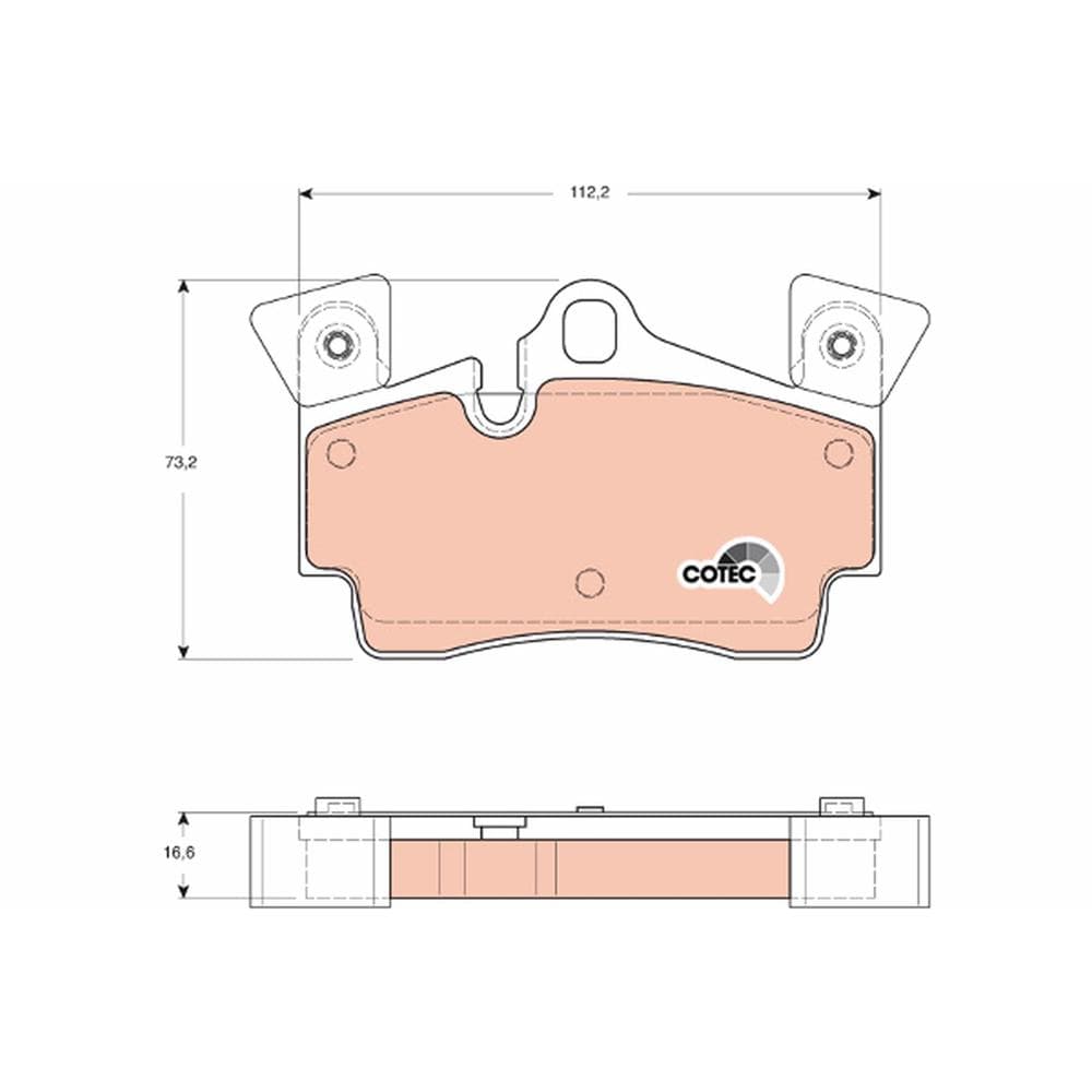 Set placute frana disc TRW GDB1652