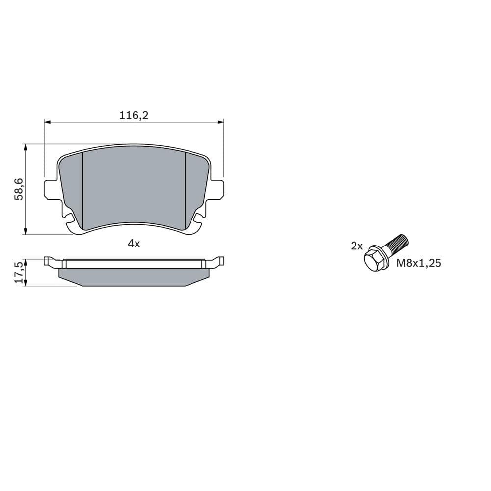 Set placute frana disc BOSCH 0 986 494 303
