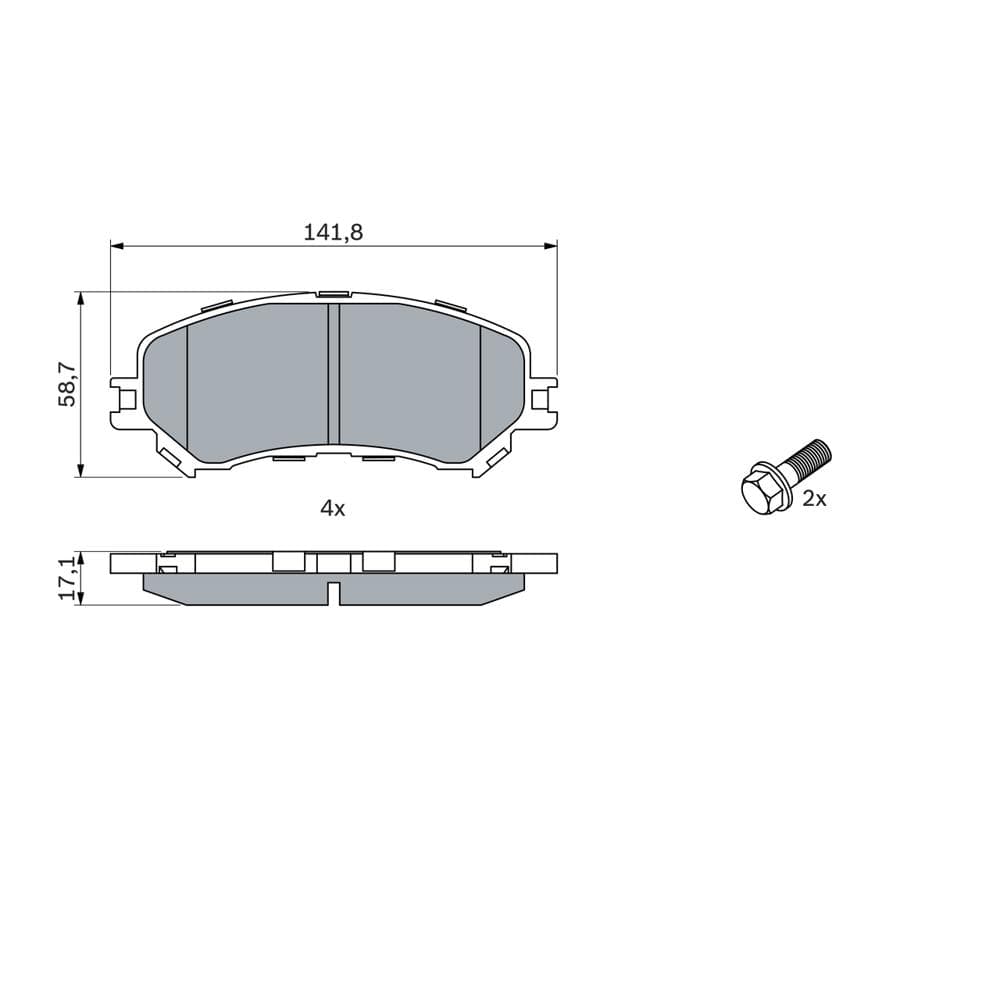 Set placute frana disc BOSCH 0 986 494 722