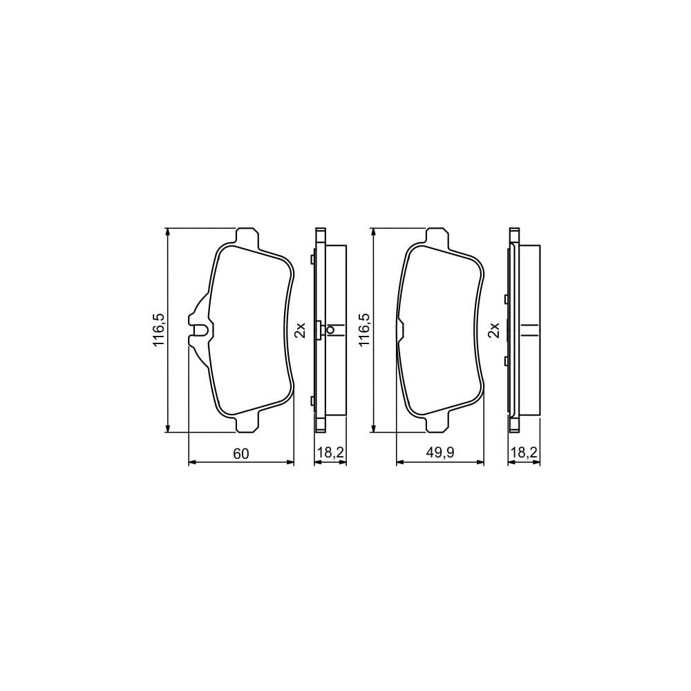 Set placute frana disc BOSCH 0 986 494 783