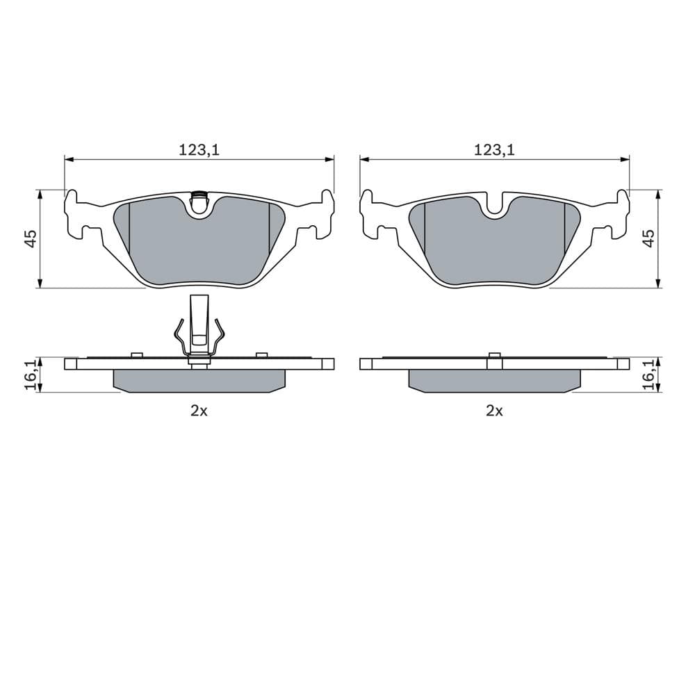 Set placute frana disc BOSCH 0 986 424 484