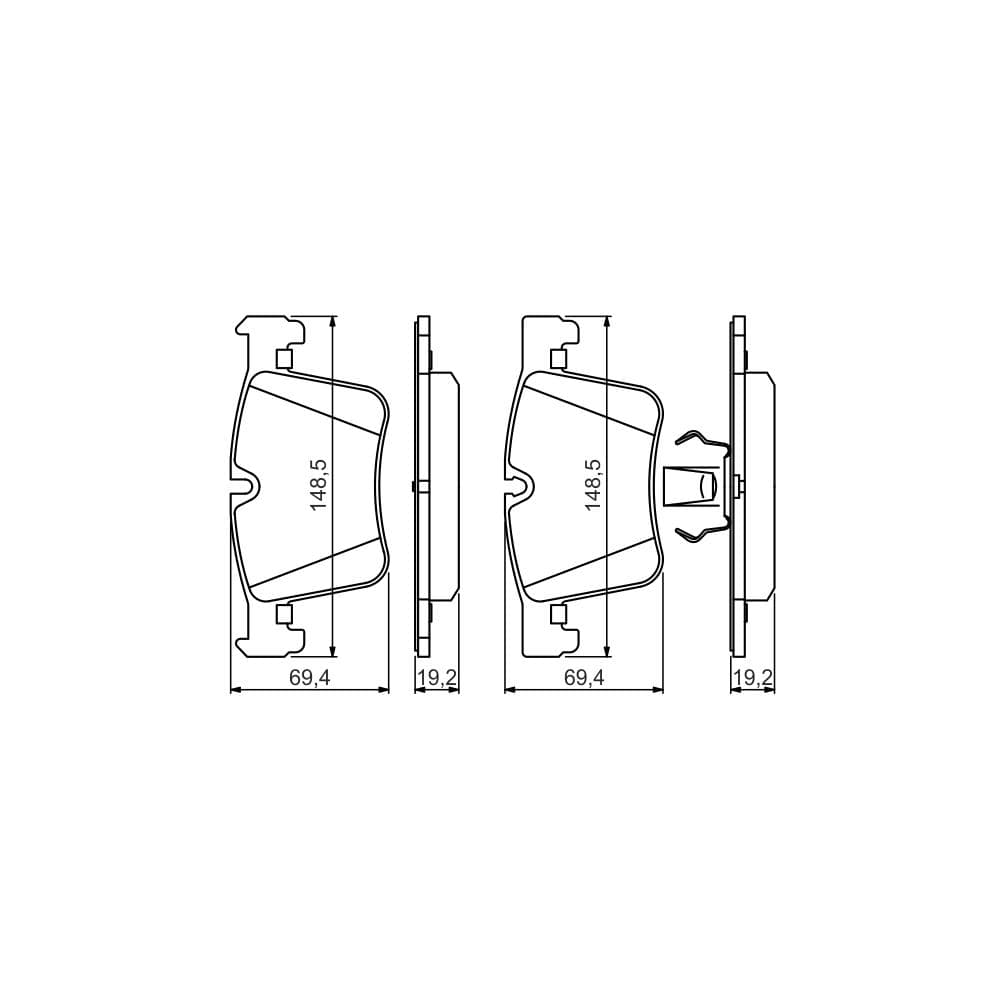 Set placute frana disc BOSCH 0 986 494 487