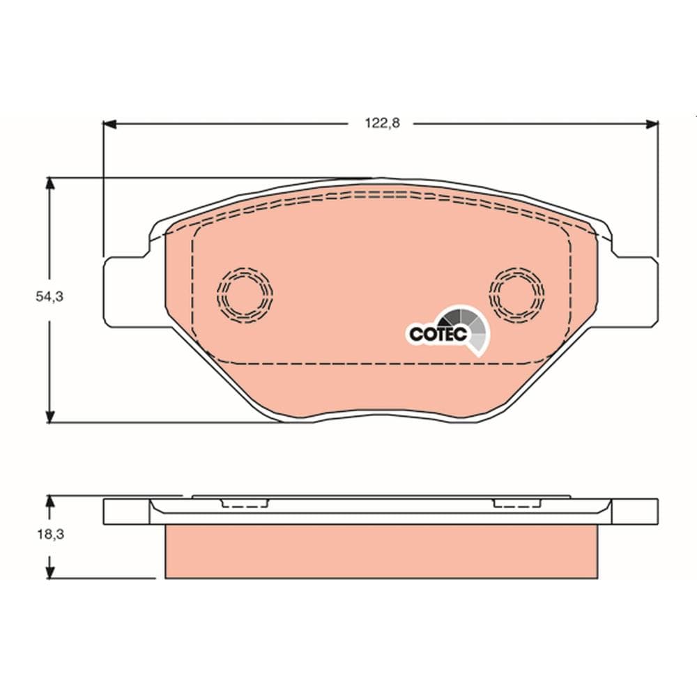 Set placute frana disc TRW GDB1571