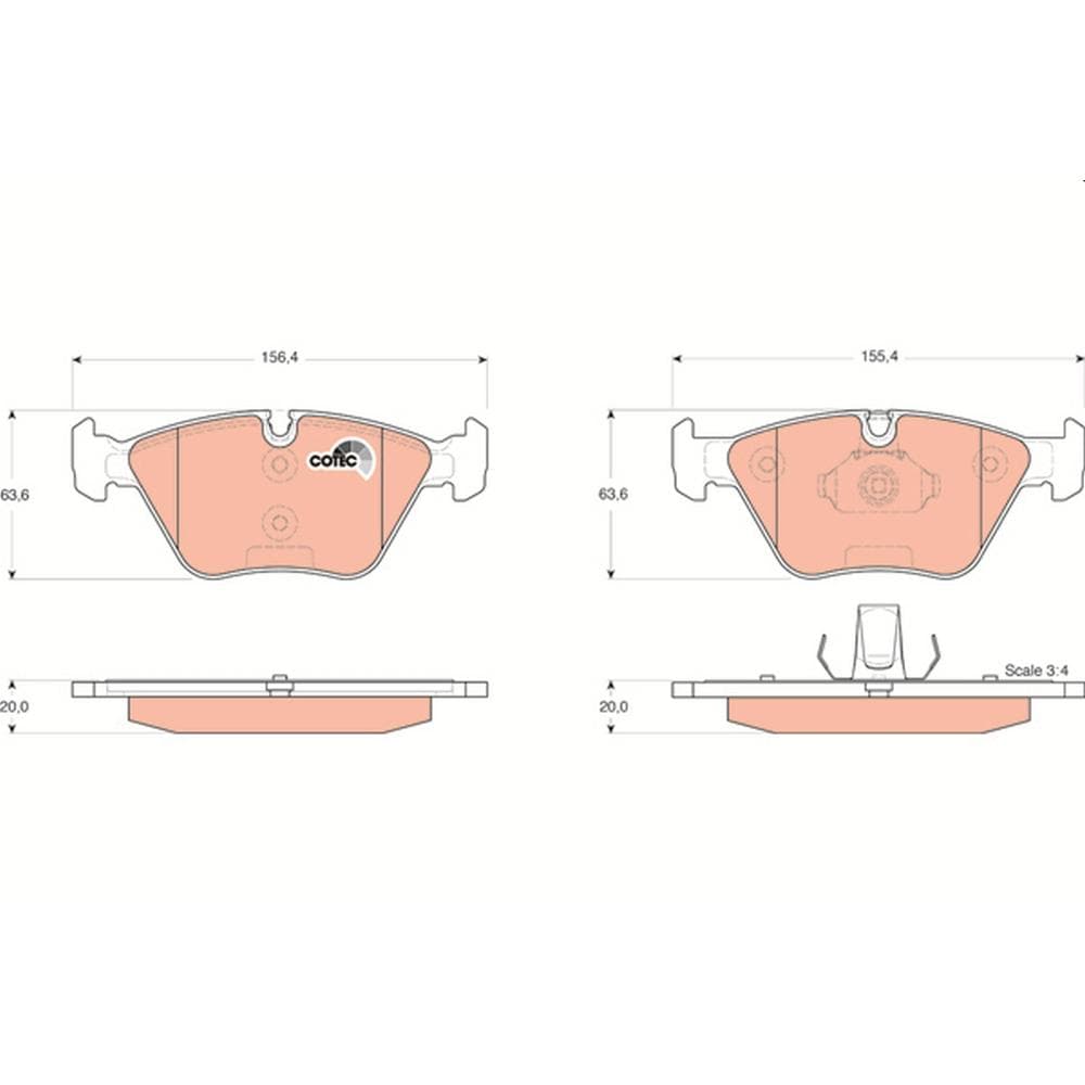 Set placute frana disc TRW GDB1531