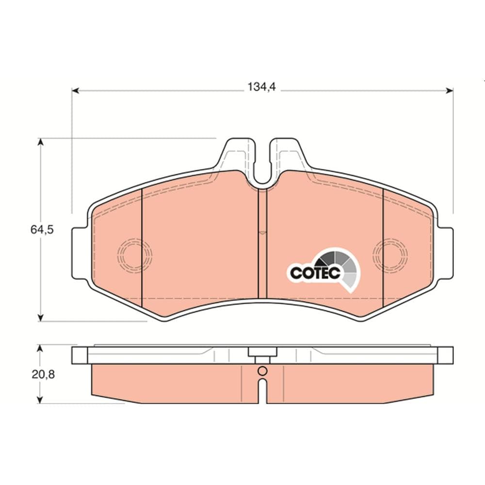 Set placute frana disc TRW GDB1373