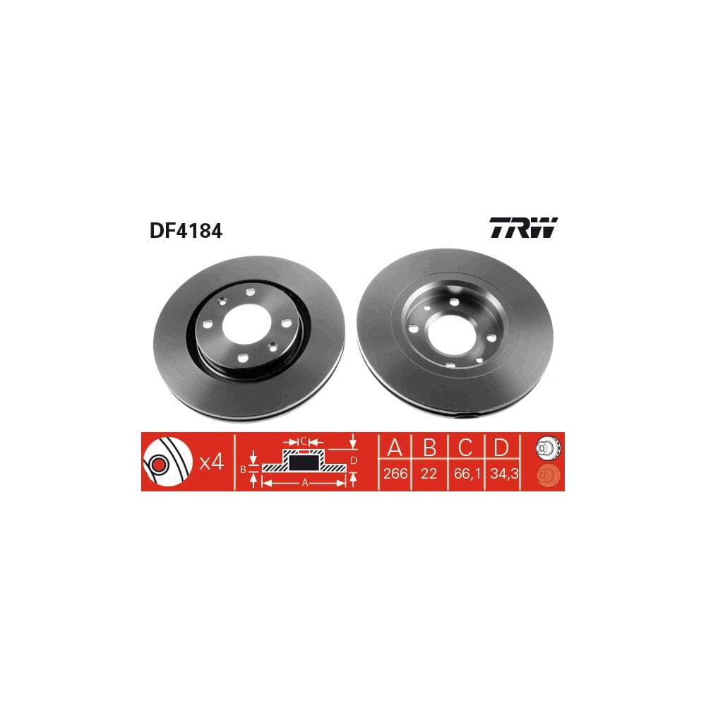 Disc frana TRW DF4184